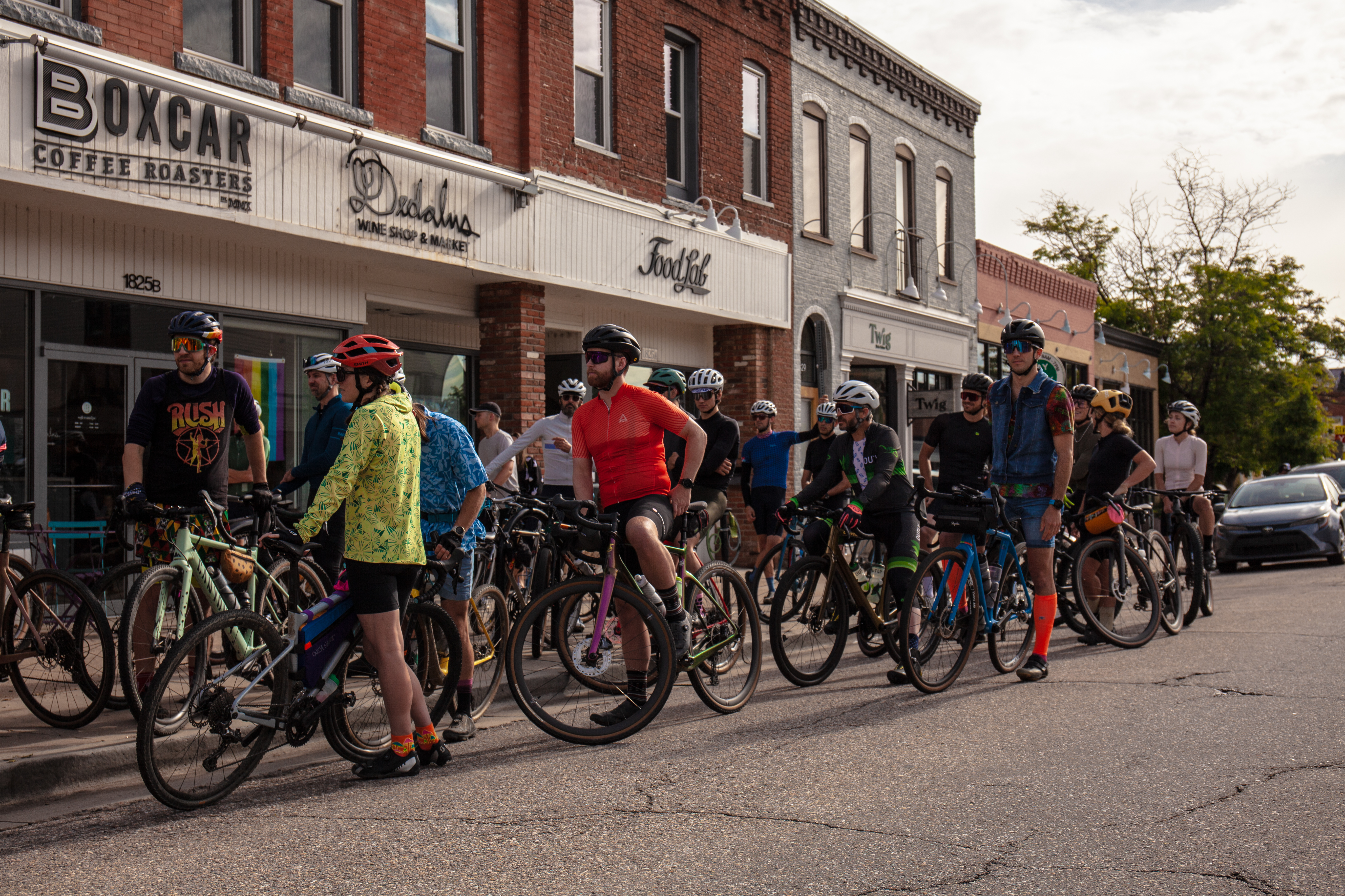 Far Out riders gathered before rollout