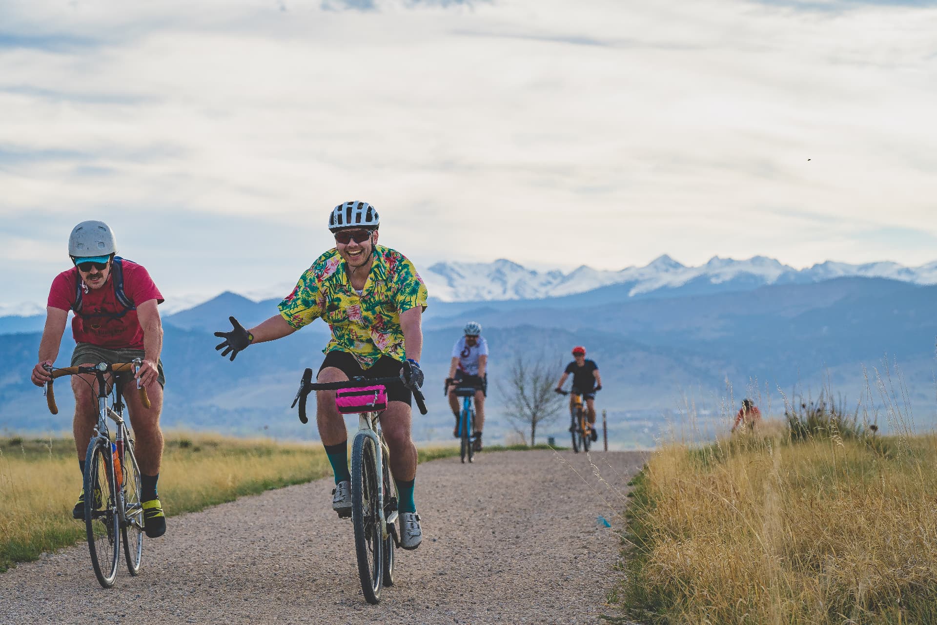 TGIF rider waving mid-ride