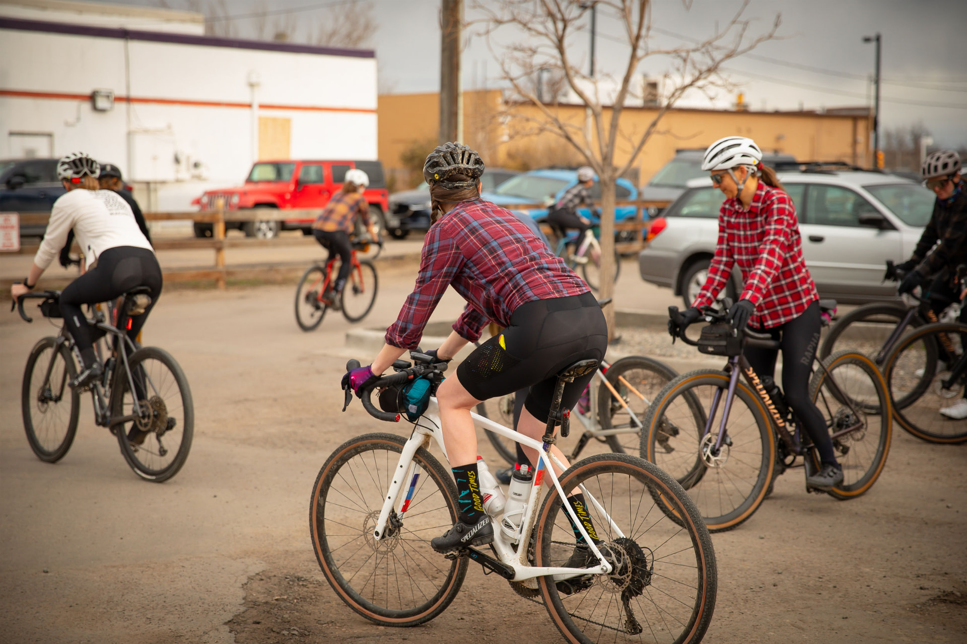 TGIF riders rolling out together in town