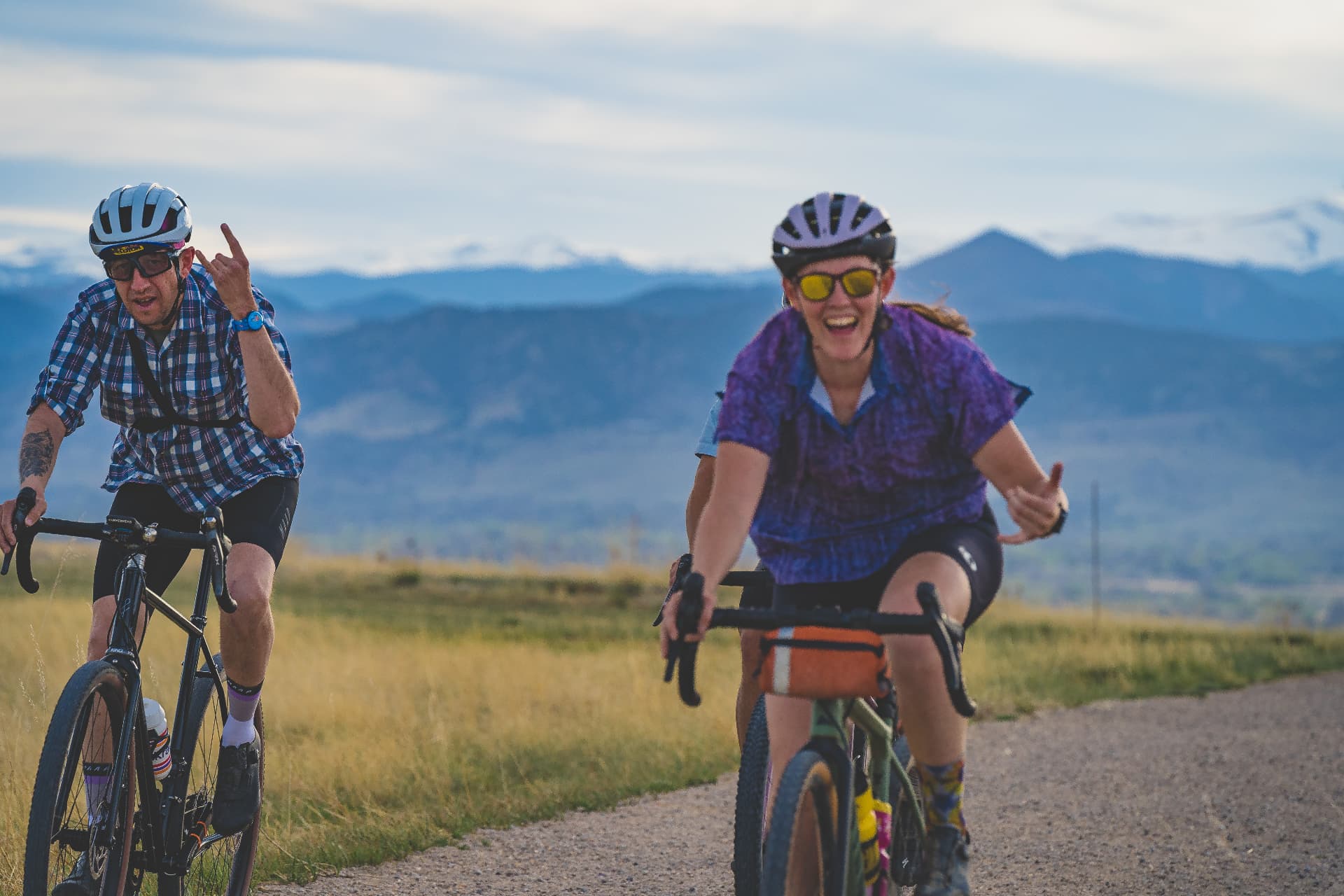 Two TGIF riders together in the high country