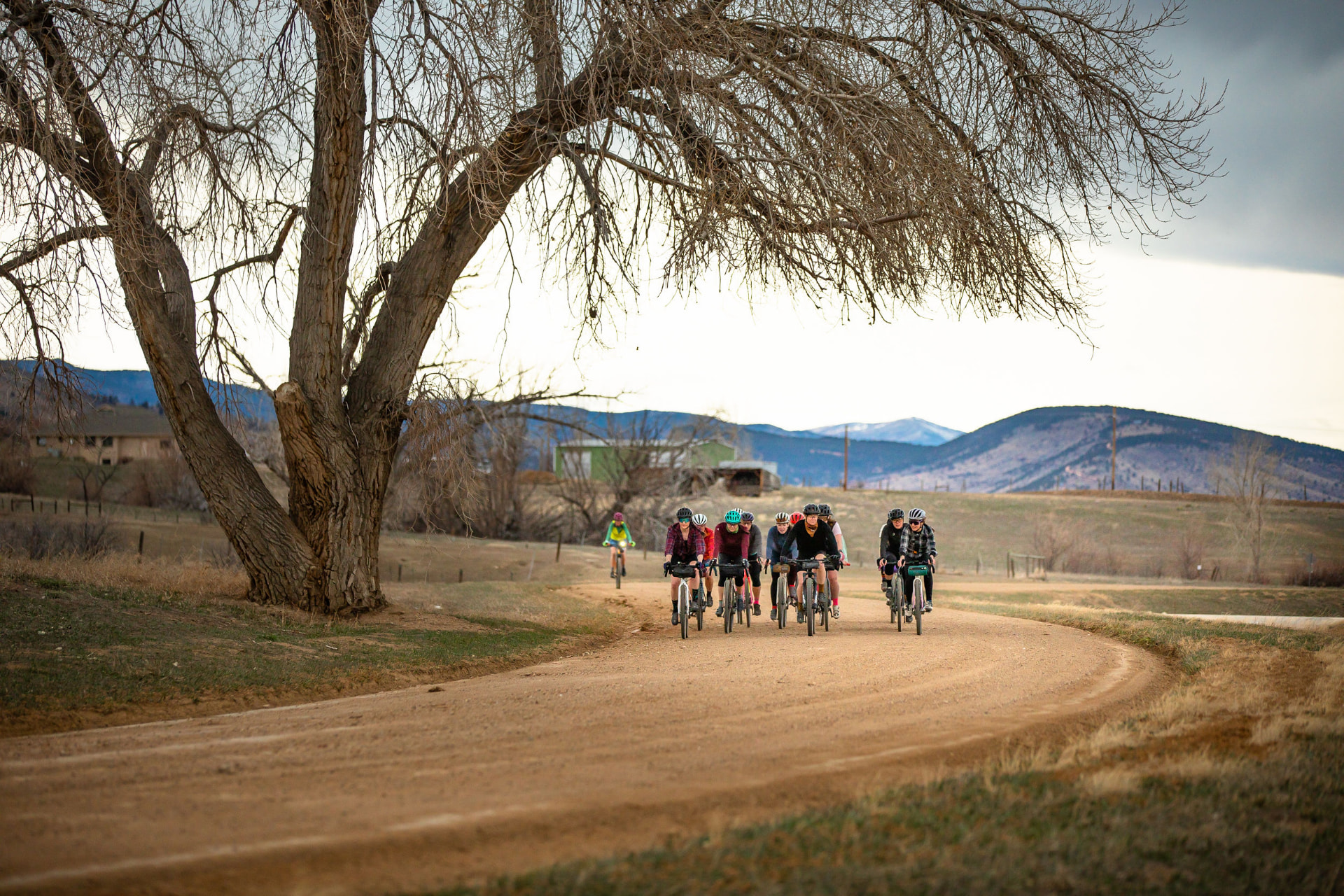 TGIF riders across the flats